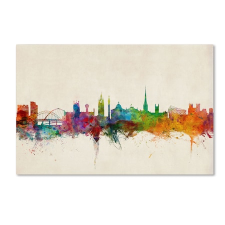 Michael Tompsett 'Newcastle England Skyline' Canvas Art,16x24